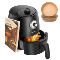 Air Fryer 2Qt, Compact Small Air Fryer Oven with Air Fryer Liners and Knob Control Kitchen Accessories Air Fryer Oven Deep Fryer