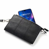 Hand Strap Waist Belt Genuine Leather Phone Case For OPPO Find X Reno 10X Zoom Reno 5G A9 A9X A1K F11 RX17 R15 F9 Pro F5 youth