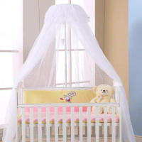 Baby Crib Netting Summer Baby Room Mosquito Net Baby Bed Canopy Tents Round Lace Dome Mosquito Netting Infant Cot Decor Nets