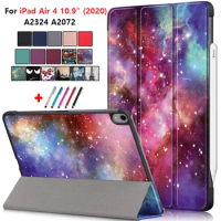 For iPad Air 4 Case for New iPad Air 10.9 2020 Case Painted Stand Folding Smart Cover Funda For iPad Air 4 2020 Cover Tablets
