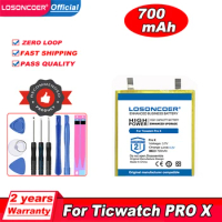 LOSONCOER 700mAh Battery For Ticwatch Pro X Smart Watch Fast Charging