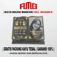 Batu Nisan Model Modern Bahan Full Marmer Import Bentuk Buku / Kitab