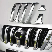 ABS Chrome Grille Grill Molding Around Cover Trim for Toyota Prado J150 GX GXL Land Cruiser 2014 2015 2106 2017 Styling