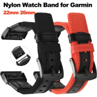 Nylon Watch Strap for Garmin Fenix 7 6X 6S 6 Pro 5X 5 5S 3HR Bracelet Belt for Garmin Band 22mm 26mm Sport Wristband Accessories