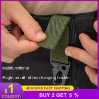 Tactical Hanging Buckle Molle Nylon Webbing Belt Triangle Buckle Outdoor Climbing Camping Tool Accessory Carabiner Keychain