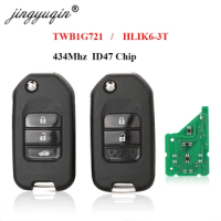 jingyuqin 2/3BTN Remote Key for Honda Civic Accord City CR-V Jazz XR-V Vezel HR-V FRV Spirior JADE 433MHz HLIK6-3T / TWB1G721