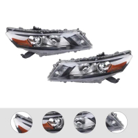 For 2010-2011 Honda Accord Crosstour Front Headlight Headlamp Assembly Driver Left Side/ Passenger Right Side/ Pair
