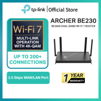 【OFFICIAL STORE】TP-Link Archer BE230 | BE3600 | 3.6 Gbps | Dual-Band | Wi-Fi 7 | 2× 2.5G Ports | Mes