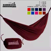 Hammock Kirota Tebal Kuat Tahan Beban 150kg Ukuran 250x150 cm - Ayunan Gantung Camping Outdoor Tidur