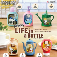 Snoopy's Life In A Bottle Box Miniature Miniature Scenes Play Ornaments Anime Action Figure Model Toy for Children Birthday Gift