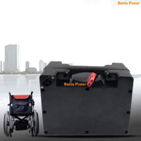 Portable 24V 50Ah Lithium li ion battery pack with BMS for Folding Electric Wheelchair mobility scooter power wheelchair+charger