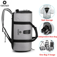 OZUKO Suit storage bag Multifunction Men Suit Travel Bag Large Capacity Waterproof Duffle Bag for Trip Hand Luggage Bags