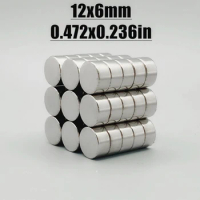 10/50/100/200Pcs 12x6 mm Powerful Magnets 12mmx6mm Permanent Round Magnet 12x6mm Neodymium Super Strong Magnetic 12*6 mm магнит