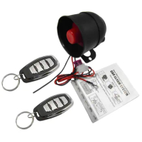 Universal 12V Car Alarm Devices One Way Car Burglar Alarm Security Protection With 2 Remote Control For Car Motorcycle Truck Bus