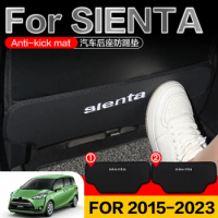 For Toyota SIENTA Anti-dirty pad 2023 Carbon Fiber Rear Accessories Accessory Car interior Seat anti kick pad Protective Mat