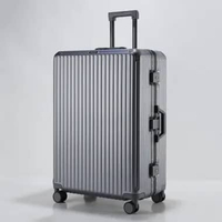 Navy Club Koper 28 Inch Frame Aluminium Skyline Koper Bagasi Hardcase PC TSA Lock 4 Roda Putar Dark 