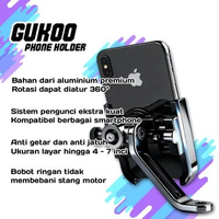 GUKOO Holder HP Motor Rotasi 360° Aluminium Ringan Anti Jatuh