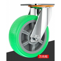 手推車輪重型輪4 5 6 8寸耐磨平板推車橡輪帶剎車腳輪轱轆