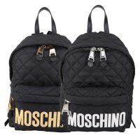 Moschino 字母標誌絎縫尼龍後背包-2款可選
