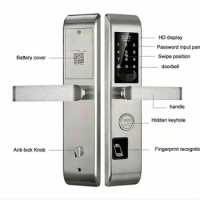 Apartment Biometric Safe Wireless APP Electric Fingerprint Smart Digital Door Lock KF158B