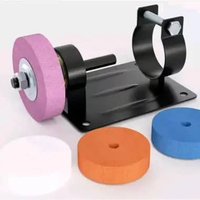 Adaptor dudukan gerinda tangan portable - Grinder stand set + 1 batu asah warna orange