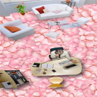 beibehang wallpaper 3d wallpaper for kids room Custom romantic rose petals 3D floor adhesive wallpaper wallpaper for walls 3 d