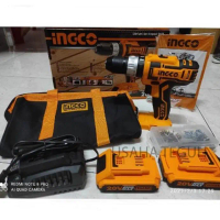 CIDLI2002 CORDLESS IMPACT DRILL BOR BATERAI BETON 10mm 20V SET INGCO