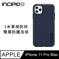 【美國INCIPIO】DualPro iPhone 11 Pro Max 6.5吋 雙層防護手機防摔保護殼/套-深藍(3折出清)