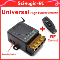 433MHz 220V Remote Control Switch 1Ch 30A Receiver Module ON/OFF Wireless RF Transmitter for Light LED/Pump/Fan