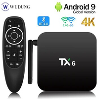 Tanix TX6 Smart TV Box Android 9.0 Allwinner H616 2G16G 2.4G 5G Dual Wifi 4K HDR BT Ultra Media Player 4G32G/64G Set Top Box