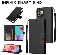Case Flip Dompet INFINIX SMART 9 HD Polos kulit Casing Penutup ponsel