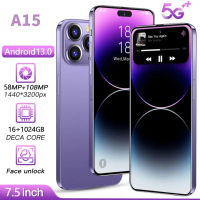 New Mobile Phone Sansamg A15 5g Phantoms (16Gb+1Tb) 6.7 Hd+ Supports 2 Sim Cards Smartphone Android 