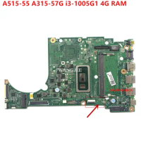 DAZAUIMB8C0 For Acer Aspire A515-55 A315-57G Laptop Motherboard NBHSP11001 CPU: I3-1005G1 SRGKF RAM:4GB DDR4