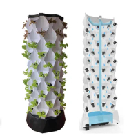 Hydroponics Tower Grow System Growing Kit 6/8/10 Layers 48/64/80 Plants Site NFT Growing system Tower