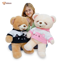 STD BONITA W/HOODIE CAT ONEPIECE | BONEKA BEAR BONITA W/HOODIE PINK LUCU | SIZE 62.5CM | ISBON ISTAN