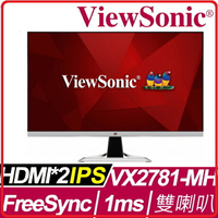 Viewsonic 優派 VX2781-MH 27吋IPS美型螢幕 FreeSync/1ms/雙喇叭