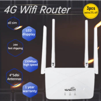 Wireless 4G Router Modem 300Mbps Wifi Router Modified Mobile Hotspot Unlock For ALL TELCO With SIM Card Slot+5dbi True Antennas