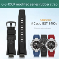 gst-b400 strap For Casio G-shock watch Men's Steel Heart GST-B400-1A silicone convex rubber watchband New Watch straps Wristband