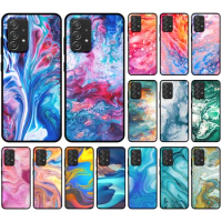 EiiMoo Silicone Phone Case For Samsung Galaxy A23 A33 A12 A13 A11 A22 A32 A42 A53 A73 A22S 5G Pigment Watercolor Painting Cover