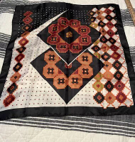 Vintage Totes Geometric Print Rain Scarf