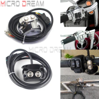 2 Button 3 Wire Controllers Switch Air Ride 1'' Handle Bar For Harley Dyna Sportster AERO Airride System V-Rod Night Rod Special