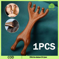 Meridian Massage Comb Head Sandalwoo Spa Sisir Pijat Kepala 5 Cakar Ala Golden Sandalwood Comb Massa