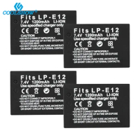 LP-E12 LPE12 E12 Camera Battery for Canon EOS M M10 M50 M100 100D Rebel SL e12 EOS Kiss X7 1200mah Batteries