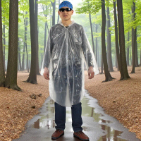 Permata MALL - - Jas Hujan Poncho Plastik PE Sekali Pakai Waterproof Universal - Y903