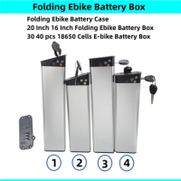 16 Inces 20 Inches Folding Ebike Battery Box 36v City Foldable Commuter Ebike Battery Case with Lock and Keys Battery Housing