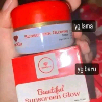 sunscreen glow Maxie skincare kemasan baru dan kemasan l ama  Perawatan Wajah