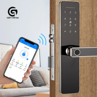 Digital Keyless Lock with Wifi App Smart Door Lock Biometric Lock Fingerprint Door Handle Digital Keyless Lock
