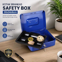 TaffGUARD Brankas Kotak Uang Emas Anti Maling Safety Box - HC-30A Biru