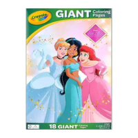 Crayola Disney Princess Giant Coloring Pages 18 Coloring Pages, Gift for Kids