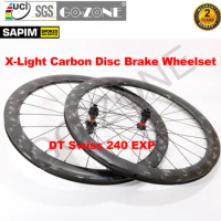 Carbon 700c Wheelset X-Light 30mm/35mm/38mm/40mm/45mm/50mm/55mm/60mm/75mm Sapim DT Swiss 240 EXP 24/24H Road Disc Brake Wheels